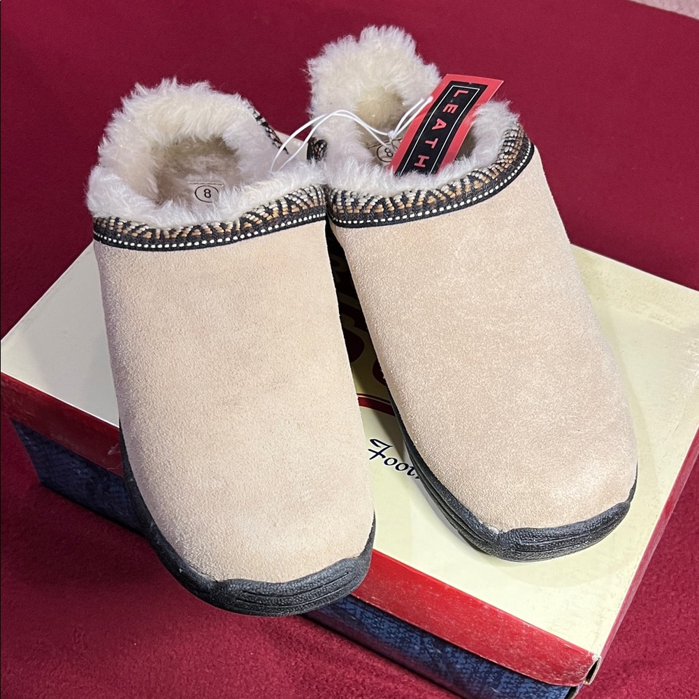 Route 66 Women's Beige Faux-Shearling Slip-On Mules